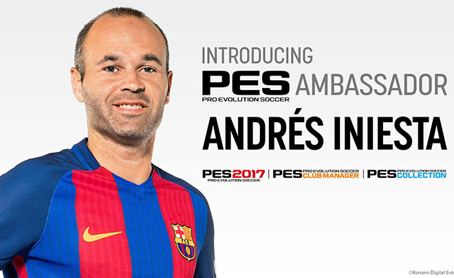 PES 2017: Andrés Iniesta nuovo ambassador ufficiale