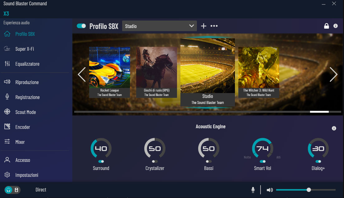 sound blaster command