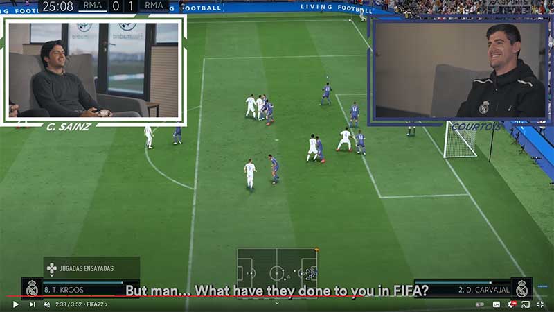 CARLOS SAINZ E THIBAUT COURTOIS SI SCONTRANO NELLE SFIDE DI F1® 2021 E EA SPORTS FIFA 22