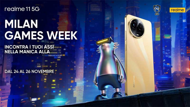 realme partecipa alla Milan Games Week con il realme 11 5G