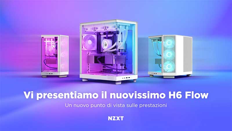NZXT annuncia H6 Flow, nuovo case Mid-Tower ATX a doppia camera