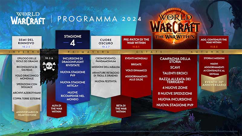 World of Warcraft: annunciato il programma del 2024