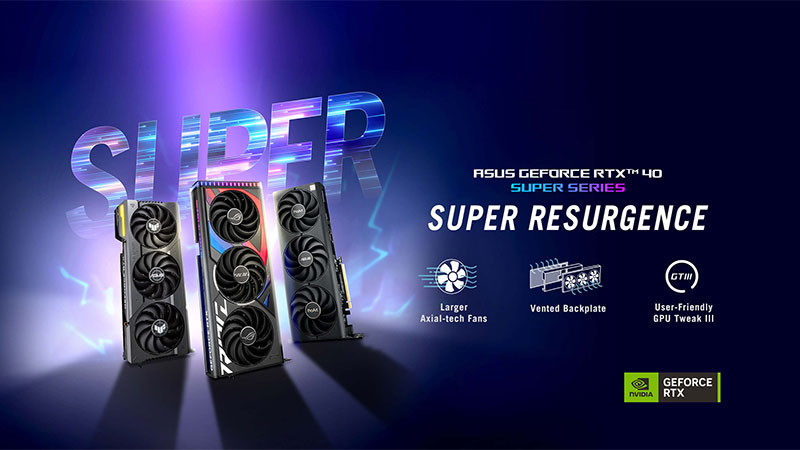 ASUS annuncia le schede grafiche serie NVIDIA GeForce RTX 40 SUPER