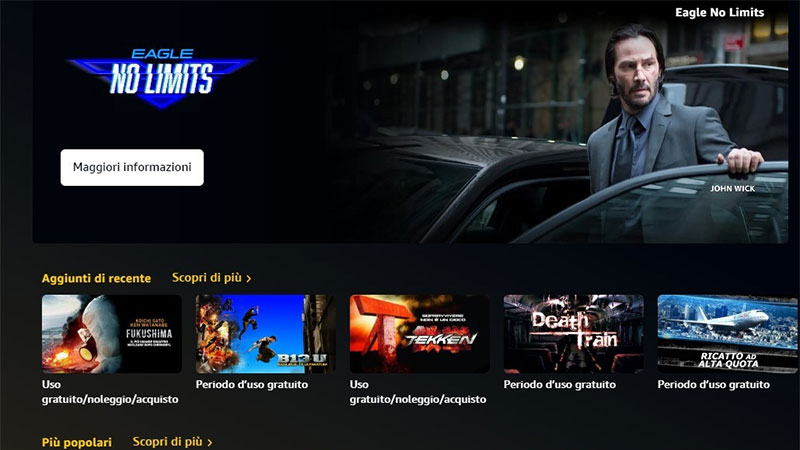 Su PRIME VIDEO è arrivato il nuovo canale di EAGLE PICTURES