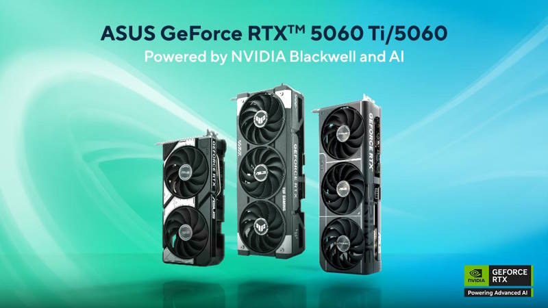 ASUS annuncia le schede grafiche NVIDIA GeForce RTX 5060 e 5060 Ti