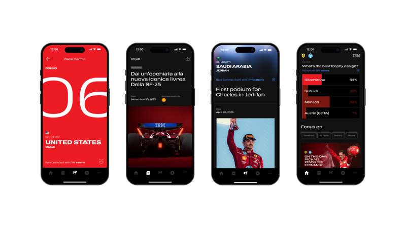 IBM e Scuderia Ferrari HP reinventano l'app mobile