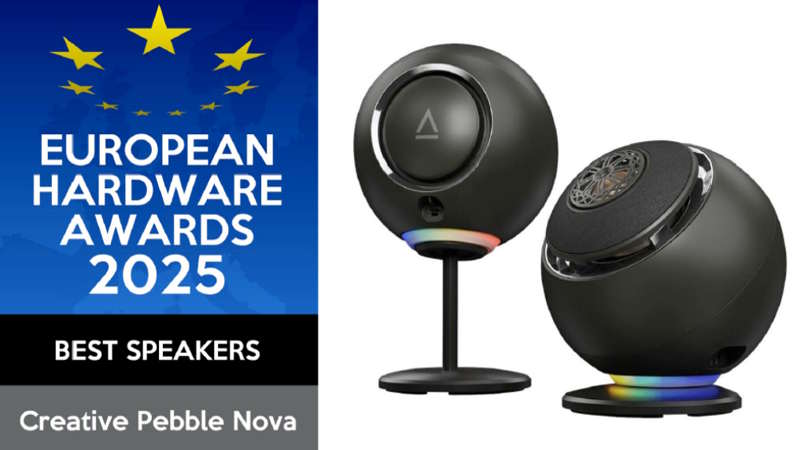 Le Creative Pebble Nova premiate come Migliori Speaker agli European Hardware Awards 2025