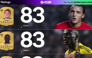 EA SPORTS FC 26: svelate le valutazioni dei giocatori Top della Saudi Pro League