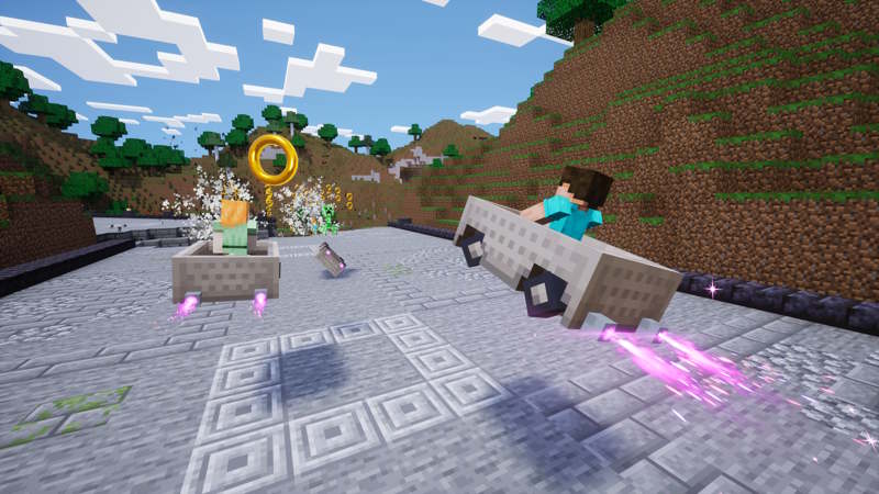 Pacchetto Minecraft di Sonic Racing: CrossWorlds ufficialmente disponibile