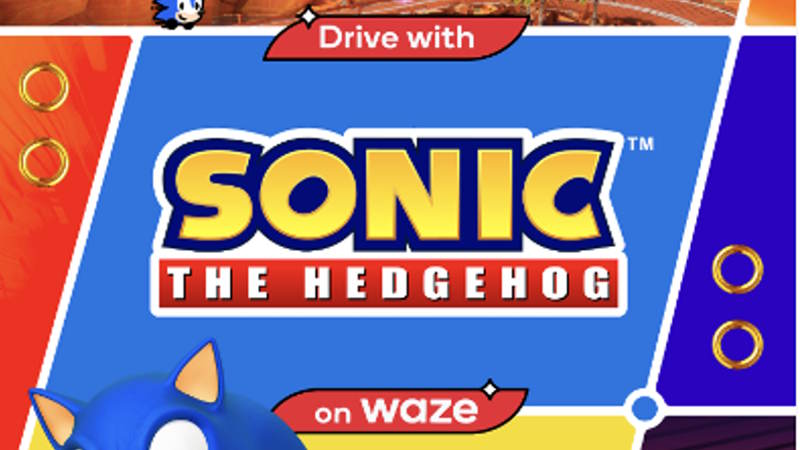 SEGA e Waze fanno squadra: Sonic arriva sui navigatori