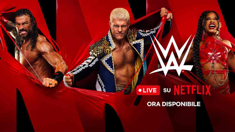 Tutta la WWE da oggi è live solo su Netflix