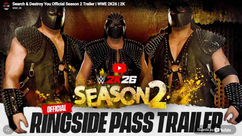 WWE 2K26 si aggiorna: arriva la Stagione 2 del Ringside Pass con Demolition, Kelly Kelly e contenuti inediti