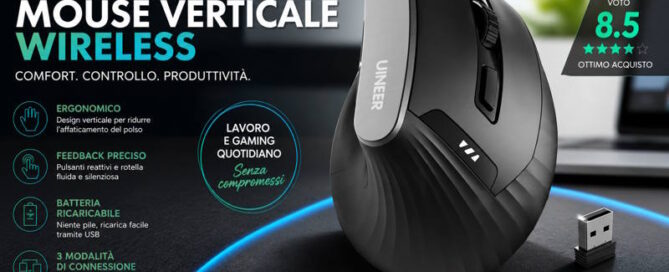 Uineer Mouse verticale wireless Recensione: una bella sorpresa!