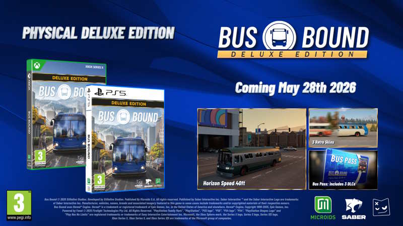 Bus Bound arriva in edizione fisica Deluxe su PS5 e Xbox Series: simulazione di guida, co-op online e contenuti extra inclusi