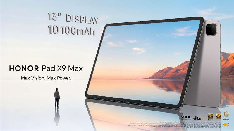 HONOR presenta Pad X9 Max: il nuovo tablet con display da 13 pollici, batteria da 10.100 mAh e funzioni AI