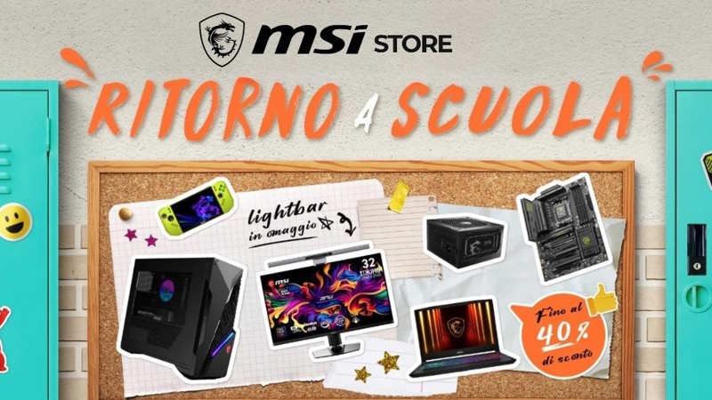 MSI lancia le promozioni Back to School sullo store ufficiale: prodotti in offerta e tanti omaggi