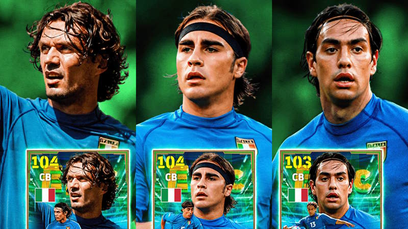 eFootball 2027: In Arrivo il Pool Epico "Super Difensori Italiani" con Maldini, Cannavaro e Nesta