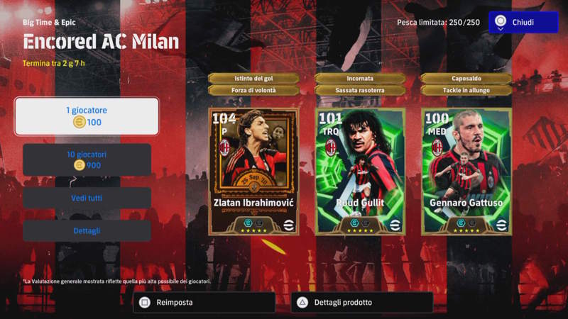eFootball 2027: Ufficializzati date e orari del passaggio alla versione 6.0.0, maxi-manutenzione e Super Pool AC Milan con Ibrahimović Big Time e Gullit