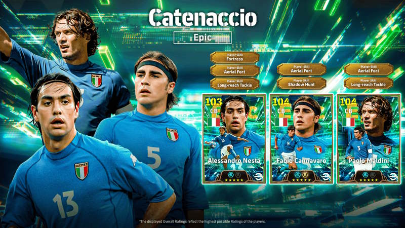 eFootball 2027: Disponibile il Pool "Catenaccio" con Maldini, Cannavaro e Nesta, Arriva Thiago Alcântara e Conferma Partner per l'Atalanta