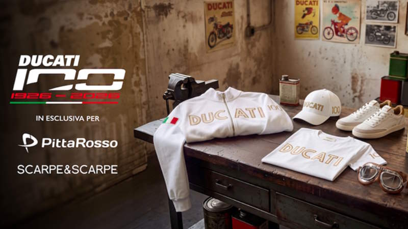 Ducati compie 100 anni e arriva ai piedi dei fan: la nuova capsule Ducati 100 è già disponibile