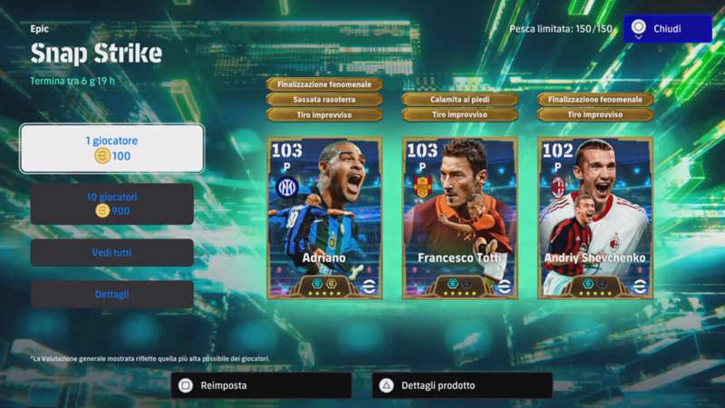eFootball 2027: Nuova Campagna Champions, Debutto della Skill "Tiro Improvviso" con Adriano, Totti e Shevchenko