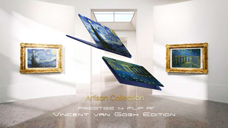 MSI Prestige 14 Flip AI+ Vincent van Gogh Edition: aperti i preordini