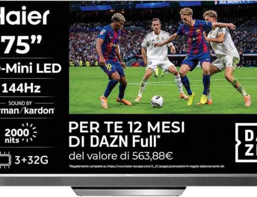 TV da 75 pollici a 699 euro e DAZN incluso per un anno: il sogno di vedere il calcio su uno schermo gigante è realtà