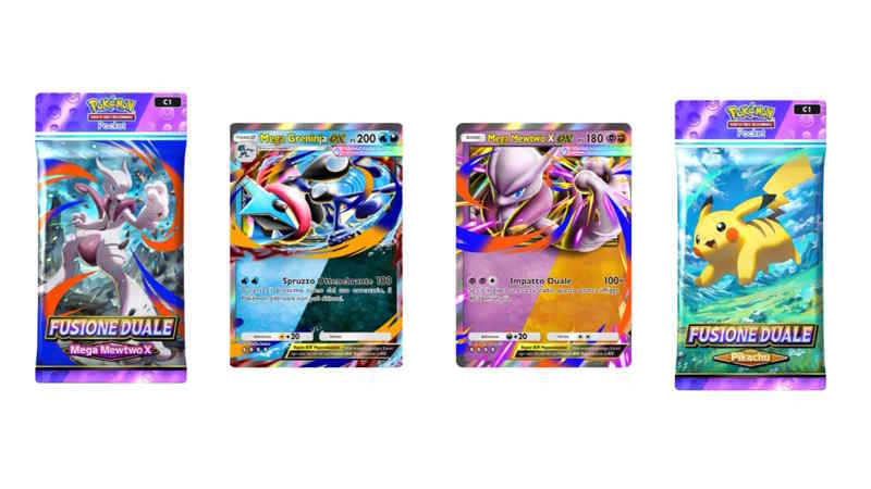 Pokémon GCC Pocket si rinnova: arrivano le carte a doppio tipo, Mega Mewtwo X ex e le missioni speciali di Pikachu!
