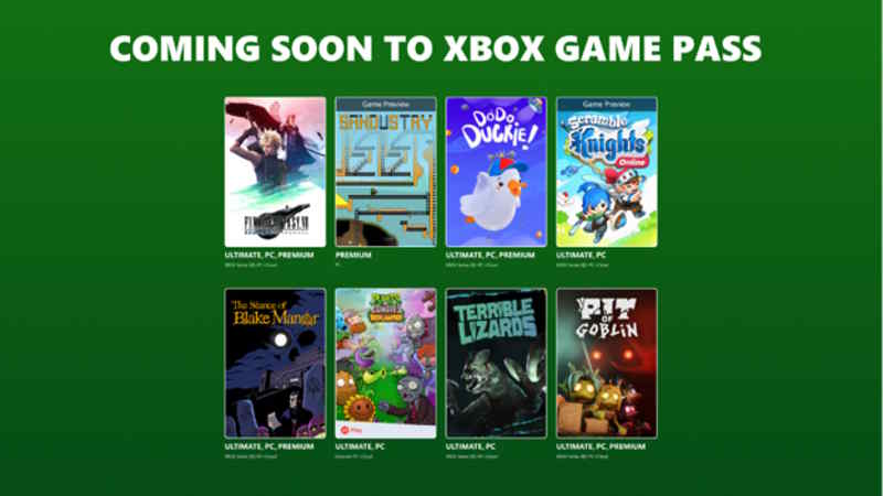 Xbox Game Pass, i giochi in arrivo tra ottobre e novembre: Final Fantasy VII Remake Intergrade e Plants vs. Zombies Replanted