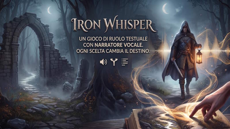 Iron & Whisper: TXT Vocal RPG, il librogame che si ascolta arriva gratis su Google Play