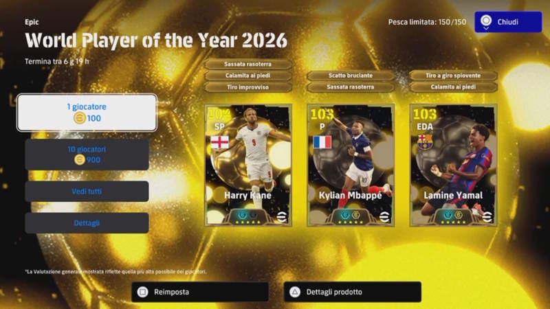 eFootball 2027, arriva il Pool Pallone d’Oro: Yamal, Mbappé e Kane! Pescata Epic con Forlán