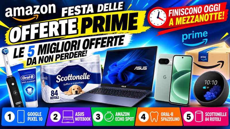 Festa delle Offerte Prime: le 5 offerte da non perdere prima della fine